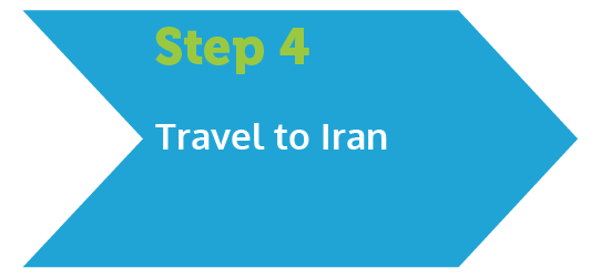 وصف الخطوة 4 : تحقق من يوم رحلتك مع هلسا<br>
سافر إلى إيران بأمان.